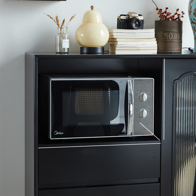 Black Solid Wood Sideboard