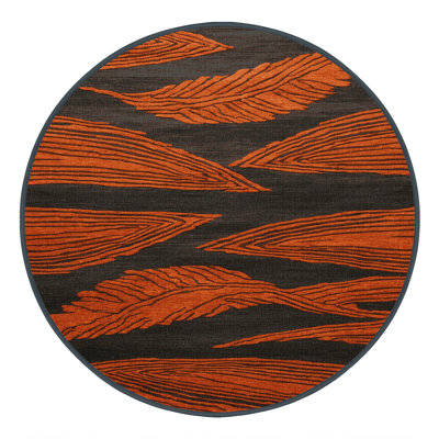 Machine Washable Art Deco Brown Area Rug