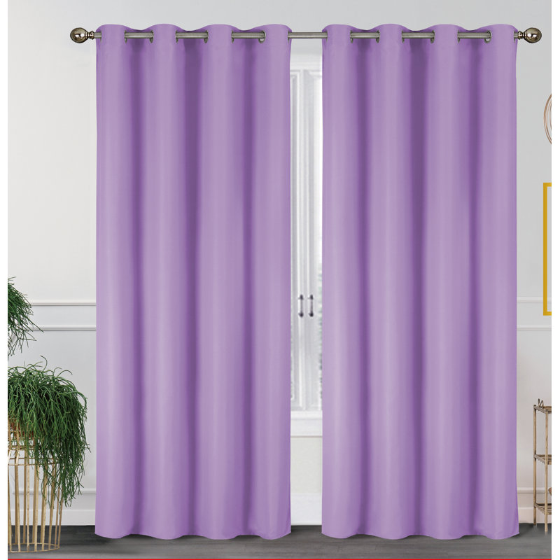 Paire de rideaux occultant avec œillets 54 po x 84 po, Mauve, L 54 po x L 84 po