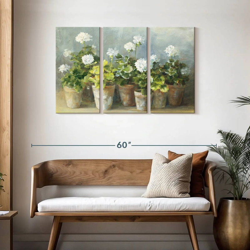 Harnek Geraniums Crop, 28" H x 45" W