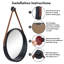 Miroir norvégien rond noir-2022927596