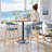 Contemporary Upholstered Bar Stool With Wood Legs And Curved Back-1980925666