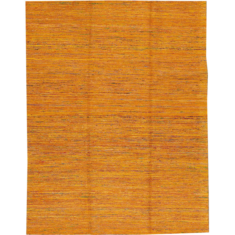 Tapis orange et multicolore noué à la main de haute qualité
