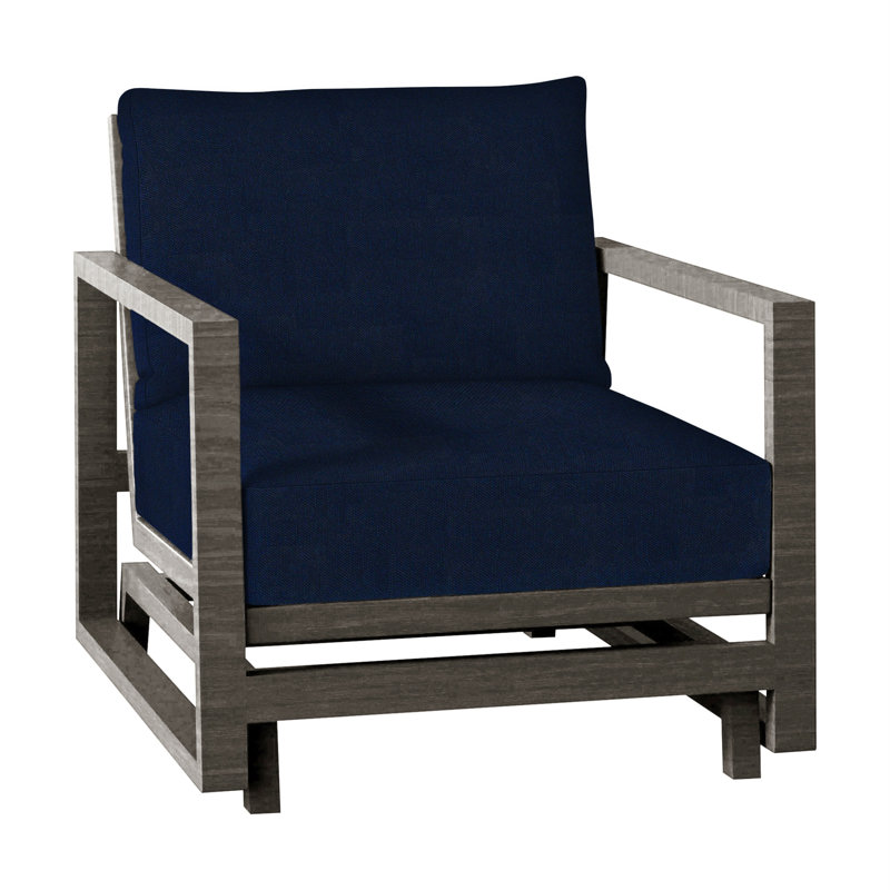 Méridienne Avondale, No Welt + Standard Fill, Velours indigo, Slate Gray