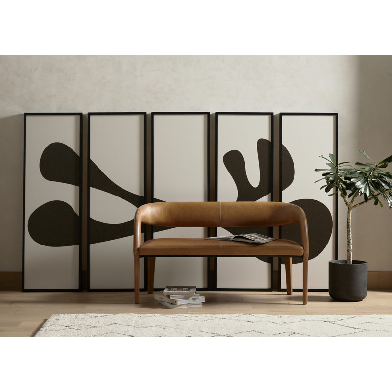 Gryphon Upholstered Bench, Sonoma Butterscotch Genuine Leather