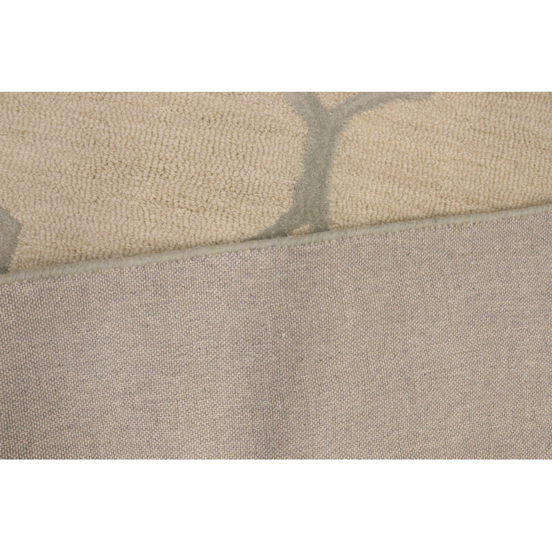 Tapis crème moderne touffeté à la main Jashyra 5 pi x 8 pi crème