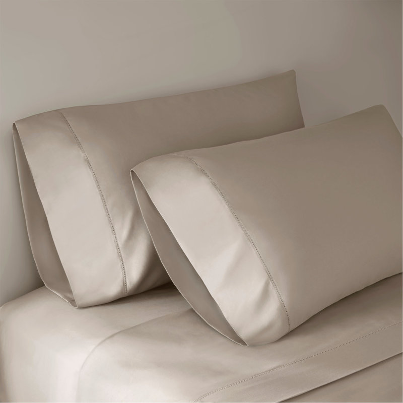 Ensemble de draps en coton 4 pièces, Courtepointe pour grand lit + 3 pièces supplémen, Gris