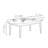 All-solid wood minimalist elliptical coffee table