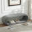 52.17"Wide Chenille Upholstered Bench For Bedroom End Of Bed,Modern Shoe Bench For Entryway,Equipped With An Iron Frame,Dining Room, Living Room,Bedroom,Gray-2050094628