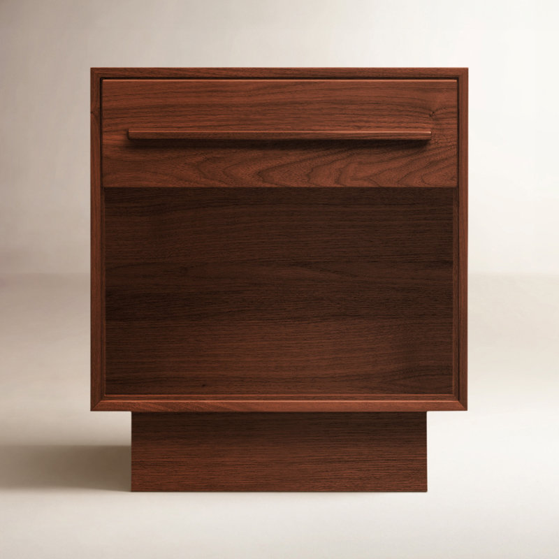 Table de chevet 1 tiroir Moduluxe, Cerise cognac