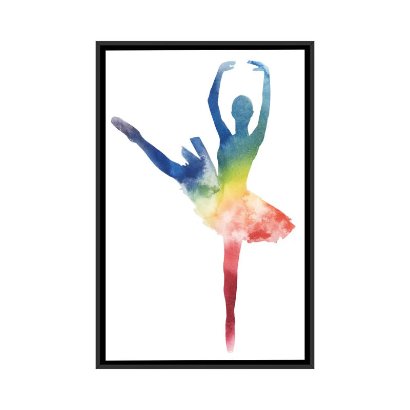 « ballerine beam iii », impression sur toile tendue, H 26 po x l 18 po x P 1,5 po, Toile encadrée noire, Pas de tapis