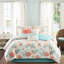 Literie 7 pièces en coton Coral King - édredon de plage Pebble Beach,