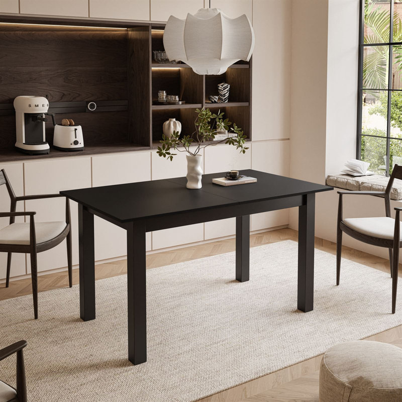 Extendable table ARTON 140 cm, Black, Black