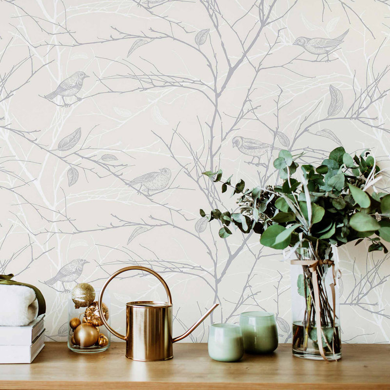 Panneau de papier peint adhésif 24 po Birds, L 48 po x l 24 po