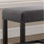 Banc rembourré, banc de salle à manger rustique contemporain, banc à hauteur de comptoir avec garniture cloutée-1393665225-1388246158