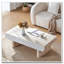 Table basse avec plateau en bois gris-1658366194