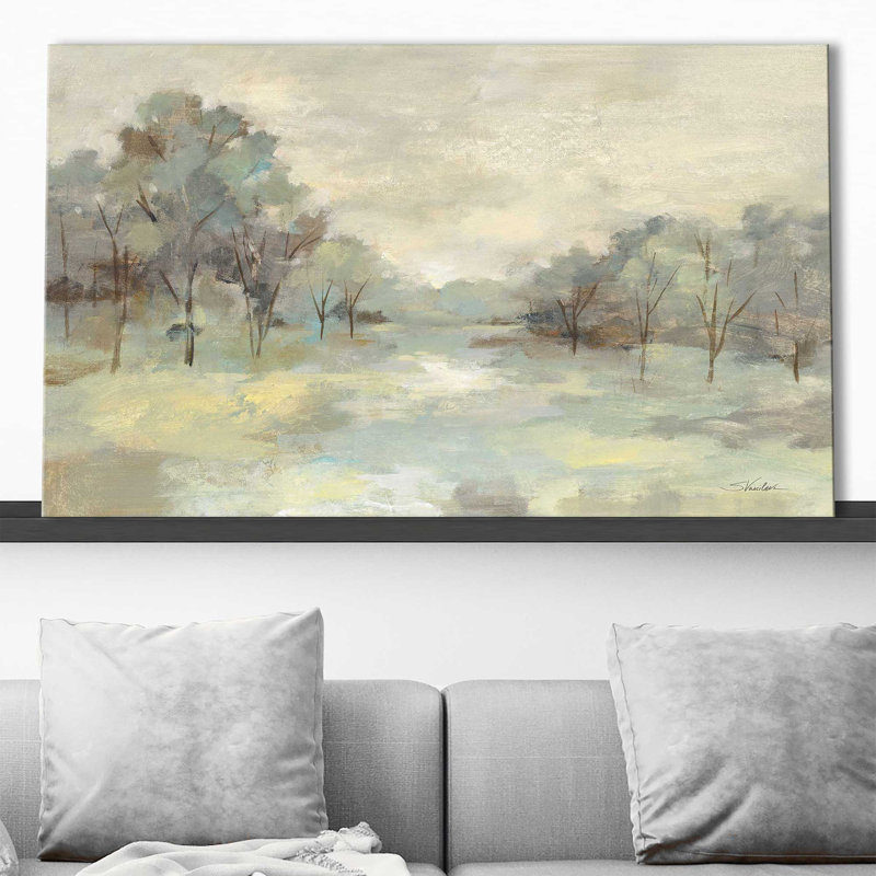 Paysage scénique - Peinture, L 40 po x H 24 po, Toile tendue