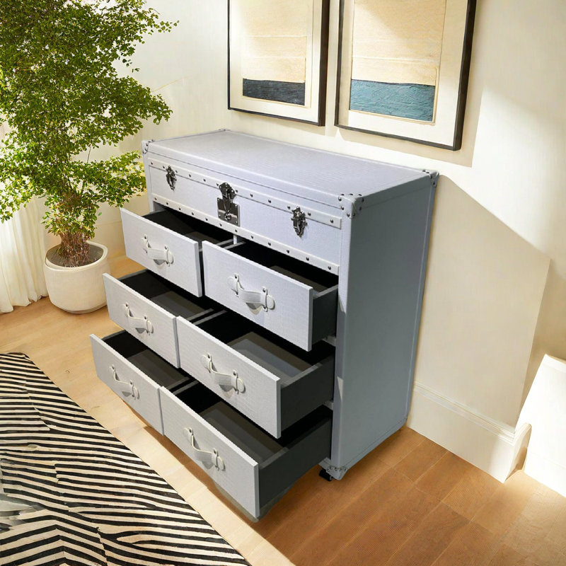 Industrial Style Sideboard With Multiple Drawers 39.37'' W Dresser
