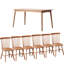 Table rectangulaire en bois massif domestique simple-130791487-130791490