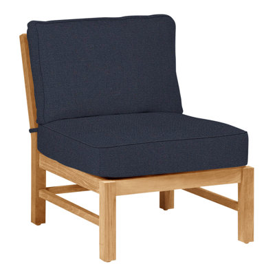 Club Teak Sectional Slipper Chair