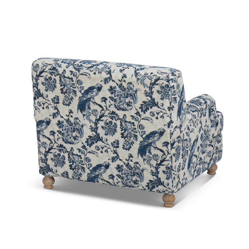 Kenwood Occasional Chair, Mocha, Bluebird Toile