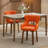 360° Swivel Faux Leather Upholstered Dining Chair With Adjustable Foot Pads, Solid Wood Legs-1946515778