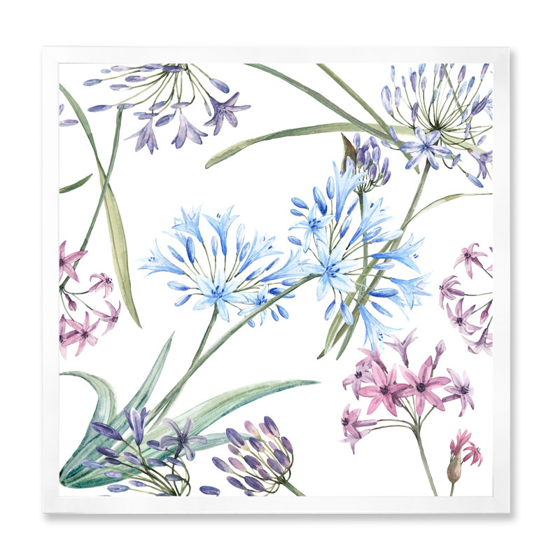«Vibrant Summer Wildflowers II», reproduction sur toile, H 30 po x l 30 po x 1,5 po, Toile blanche encadrée