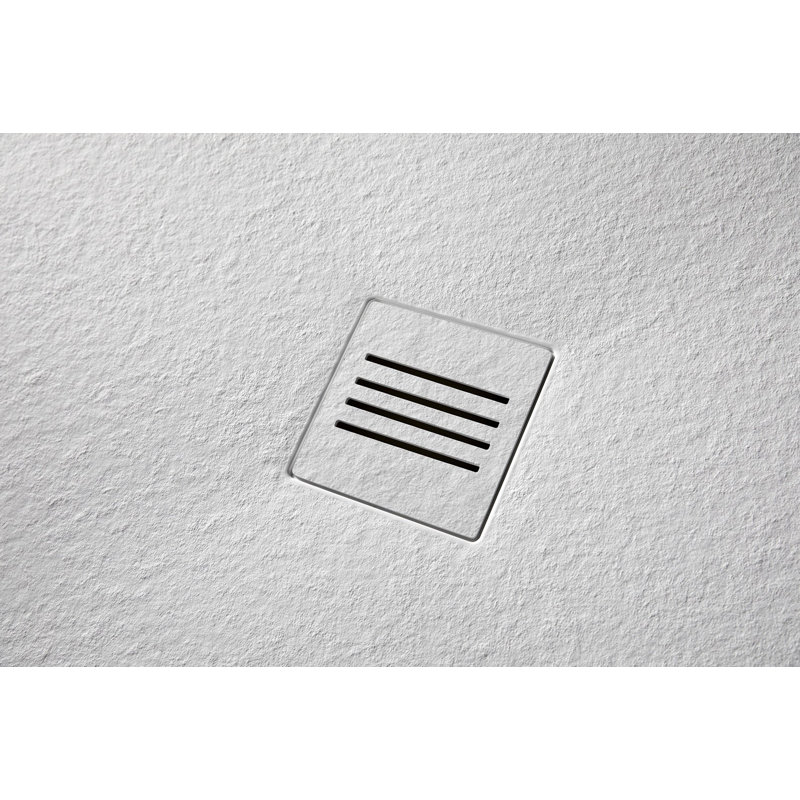 Base de douche à seuil simple l 48 po x P 36 po Era, Blanc