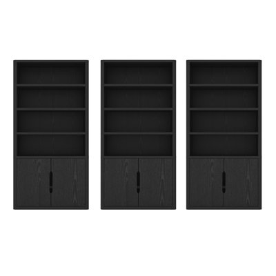 Rivington 79" H x 40.2" W 4-Shelf Bookcase Cabinet by Manhattan Comfort