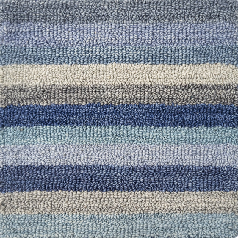 Jazzy Handmade Wool Blue/Indigo Rug, Runner 2'3" x 8'