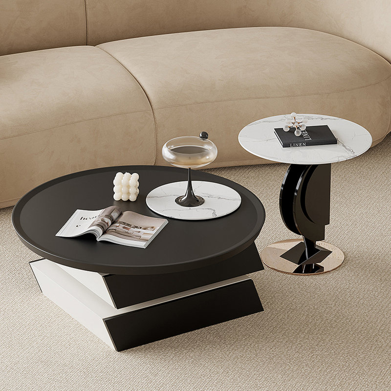 Creative design marble advanced round tea table
