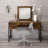 Rustic Oak & Black Finish Vanity Desk & Mirror