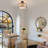 Mance 3-Light Fabric Drum Semi Flush Mount Ceiling Light with Crystal Branch Accents