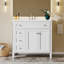 Meuble-lavabo simple 36 po avec plateau en céramique, tiroirs et armoire-1102664917-1107276517