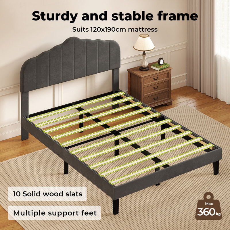 Upholstered Bed, Small Double (4')