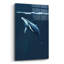 Art mural en verre épique «Whale Blue Minimalist Design» par Momart-106420116