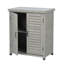 Banc de rempotage avec armoire de rangement et plateau de table en métal pour patio extérieur-122285295