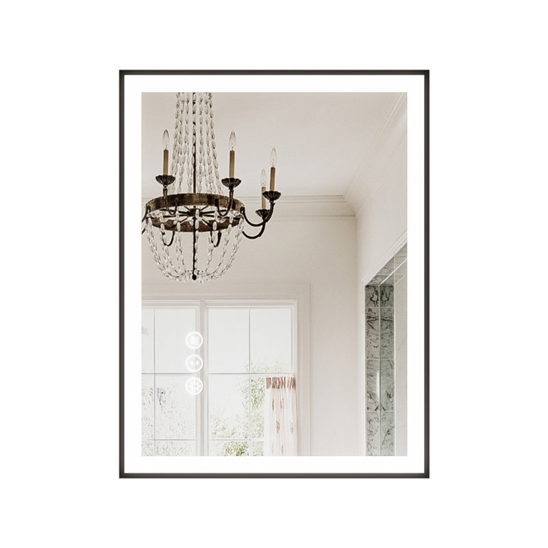 40X32 Inch Frameless LED Bathroom Mirror, 32" x 40"