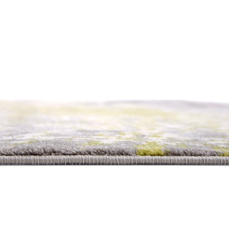 Tapis oriental Malynn, Carré 8 pi, Vert clair