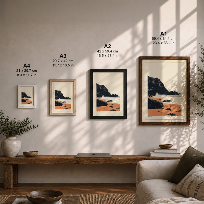 Headland Coastal - Framed Print, Unframed, A3 - 42.0 x 29.7 cm