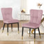 50cm H Tufted Velvet Upholstered Metal Upholstered Back Side Chair-471372719-502091317