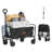 Collapsible Folding Wagon, 2 cu.ft Beach Wagon Cart with All-Terrain 5in Wheels