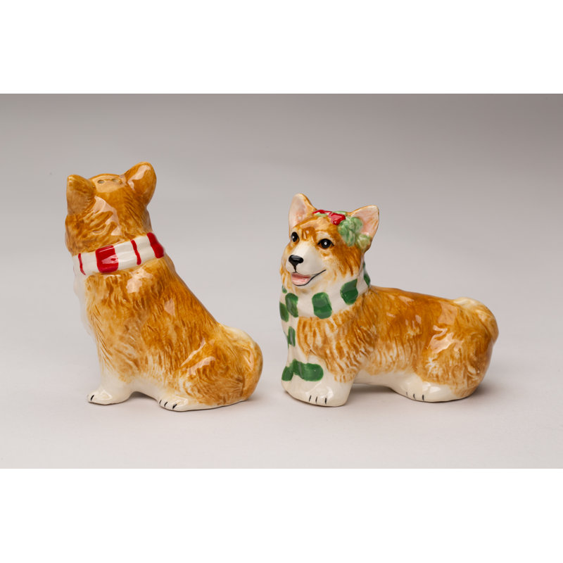 Corgi Christmas Salt and Pepper