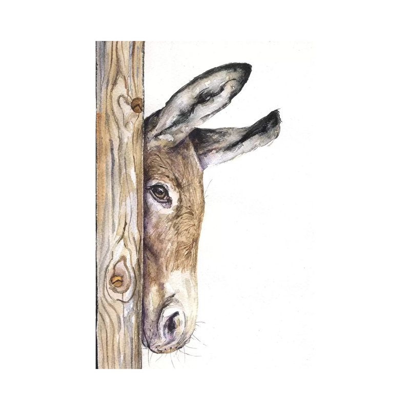 Donkey by George Dyachenko - Wrapped Canvas Gallery-Wrapped Canvas Giclée, 20.32 cm H x 30.48 cm W