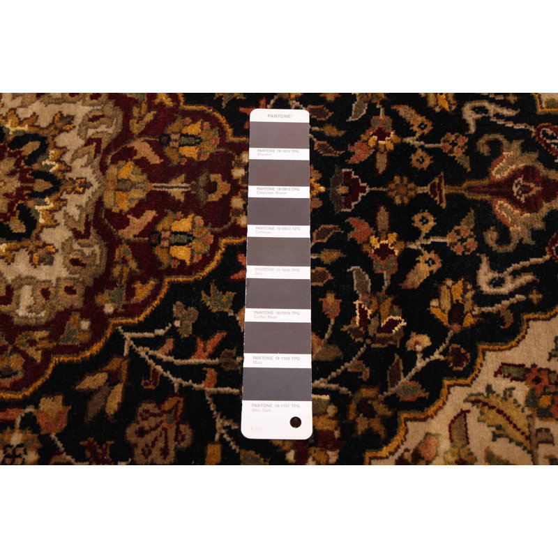 Tapis noir Mirzapur 2 pi 6 po x 12 pi 0 po