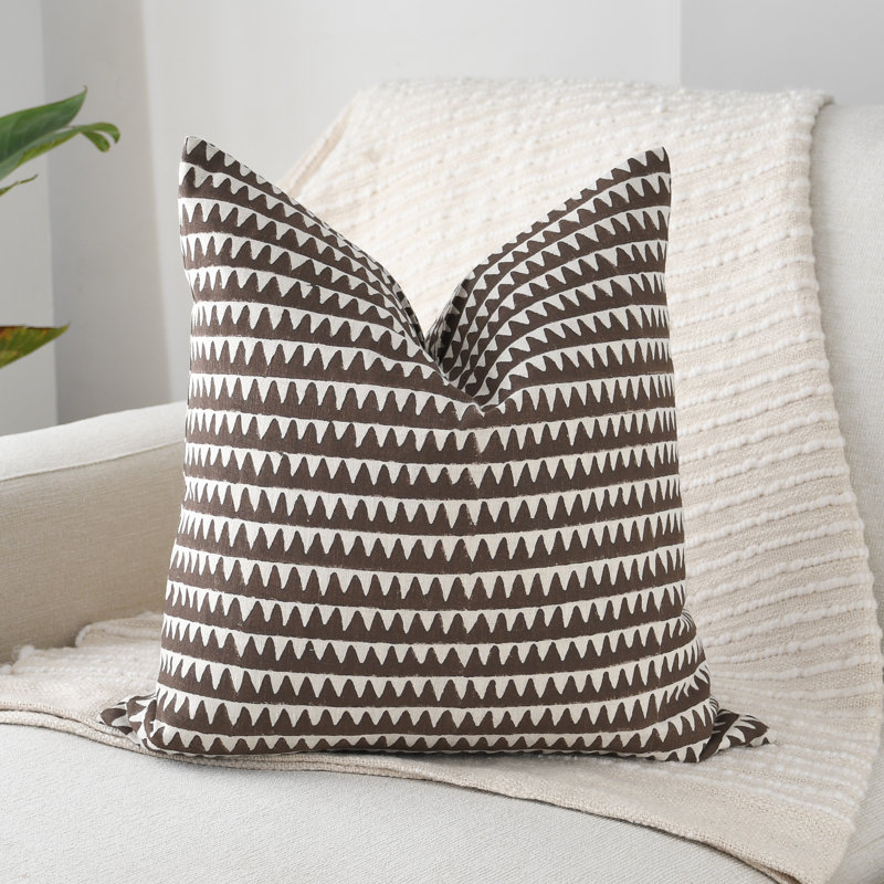 Brown Geometric Block Print