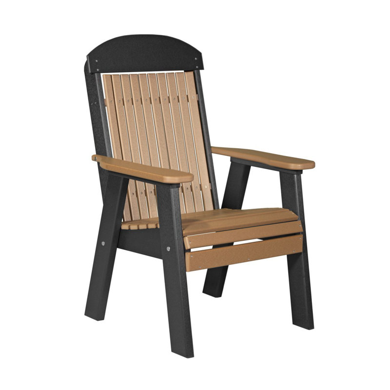 Solok Plastic Outdoor Bench, Cedar/Black