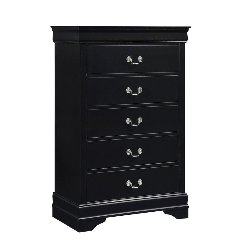 Meuble de rangement traditionnel pour chambre à coucher 1 pièce avec 5 tiroirs de conception classique