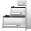 Tiroirs pour barbecue 46 cm (l) x 59 cm (p) x 59 cm (h), en acier inoxydable pour usage extérieur, accès triple avec poignées, grand espace de rangement, surface brossée lisse, facile à nettoyer.