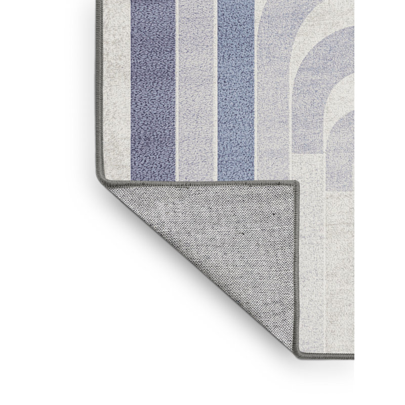 Machine Washable Hartsdale Easter Modern & Contemporary Abstract Rug in Gray – Gray Binding, 8x10